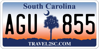 SC license plate AGU855