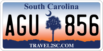 SC license plate AGU856
