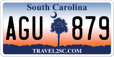 SC license plate AGU879