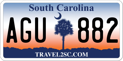 SC license plate AGU882