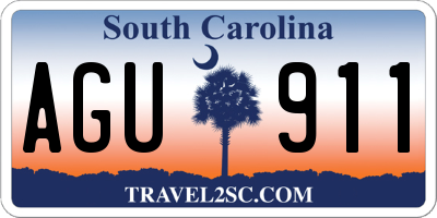 SC license plate AGU911