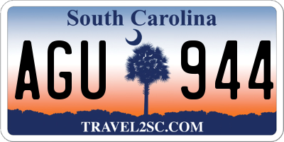 SC license plate AGU944