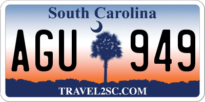 SC license plate AGU949