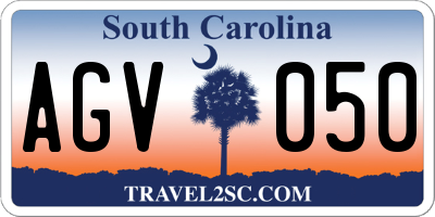 SC license plate AGV050