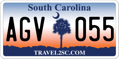 SC license plate AGV055
