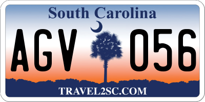 SC license plate AGV056