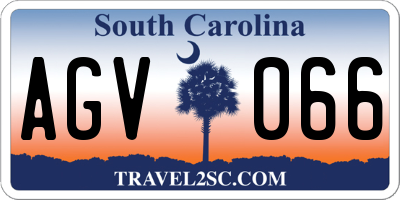 SC license plate AGV066