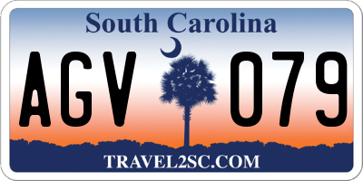 SC license plate AGV079