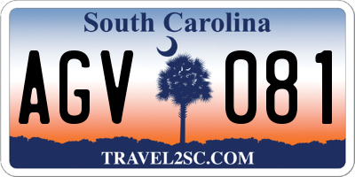 SC license plate AGV081
