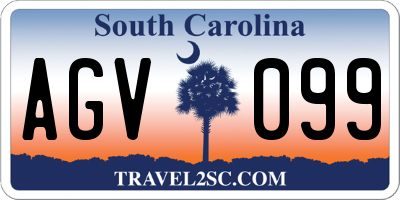 SC license plate AGV099