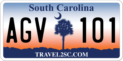 SC license plate AGV101