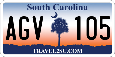 SC license plate AGV105