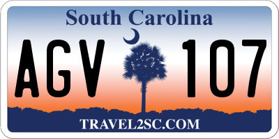 SC license plate AGV107