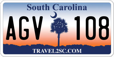 SC license plate AGV108