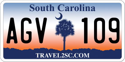 SC license plate AGV109
