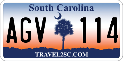 SC license plate AGV114