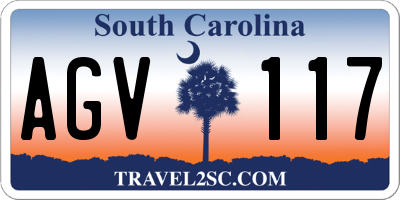 SC license plate AGV117