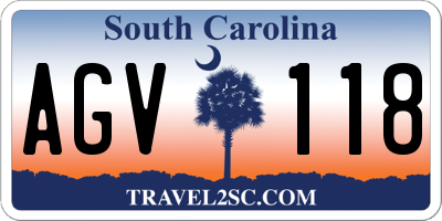 SC license plate AGV118