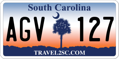SC license plate AGV127