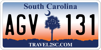 SC license plate AGV131