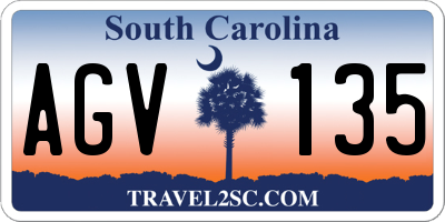 SC license plate AGV135