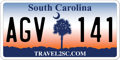 SC license plate AGV141