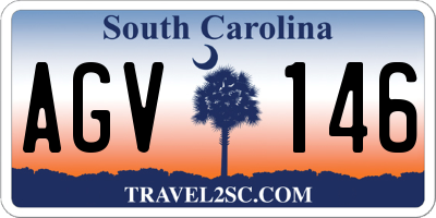 SC license plate AGV146