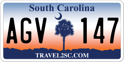 SC license plate AGV147