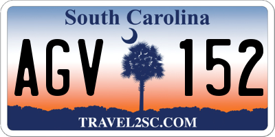 SC license plate AGV152