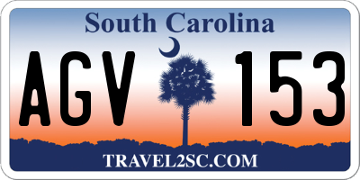 SC license plate AGV153