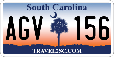SC license plate AGV156