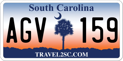 SC license plate AGV159
