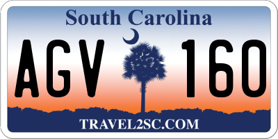 SC license plate AGV160