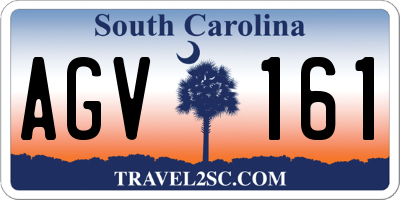 SC license plate AGV161