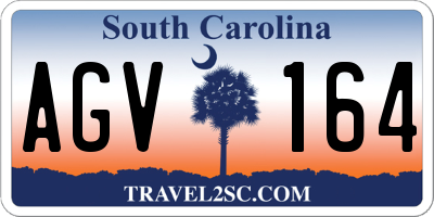 SC license plate AGV164