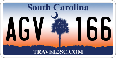 SC license plate AGV166