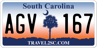 SC license plate AGV167