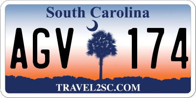 SC license plate AGV174