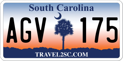 SC license plate AGV175