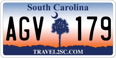 SC license plate AGV179