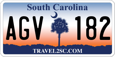 SC license plate AGV182