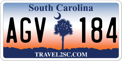 SC license plate AGV184