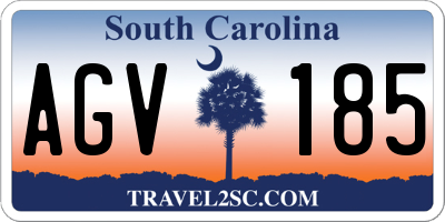 SC license plate AGV185