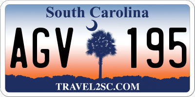 SC license plate AGV195
