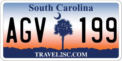 SC license plate AGV199