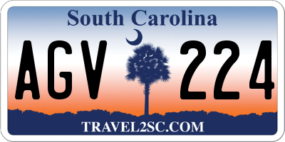 SC license plate AGV224