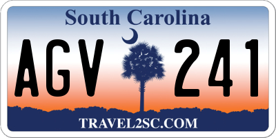SC license plate AGV241
