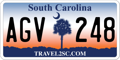 SC license plate AGV248