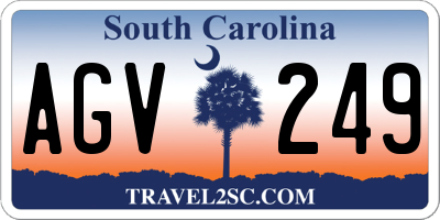 SC license plate AGV249
