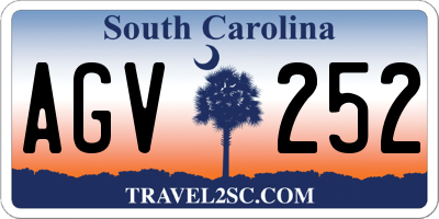 SC license plate AGV252